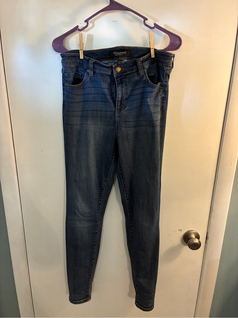 Liverpool Women's Skinny Jeans in Dark Blue Wash
